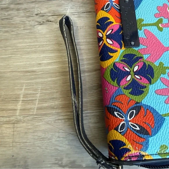 Vera Bradley Rio Stripe Colorful Floral Zip Wallet - Picture 3 of 6